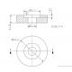 Ímã de neodímio anel 12,7x3,17 mm furo rebaixado 6,7 mm mm - N42